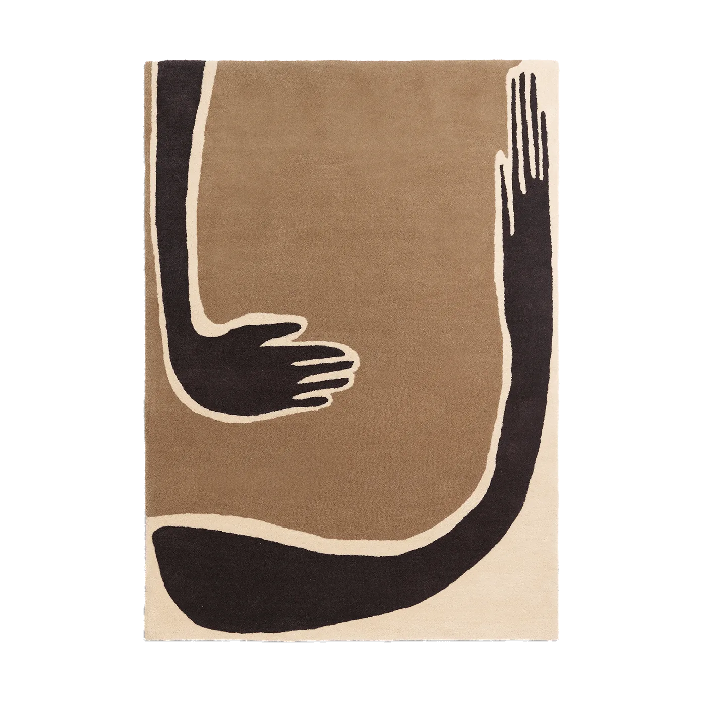 Pose teppe, Coffee-off white, 140x200 cm Ferm Living