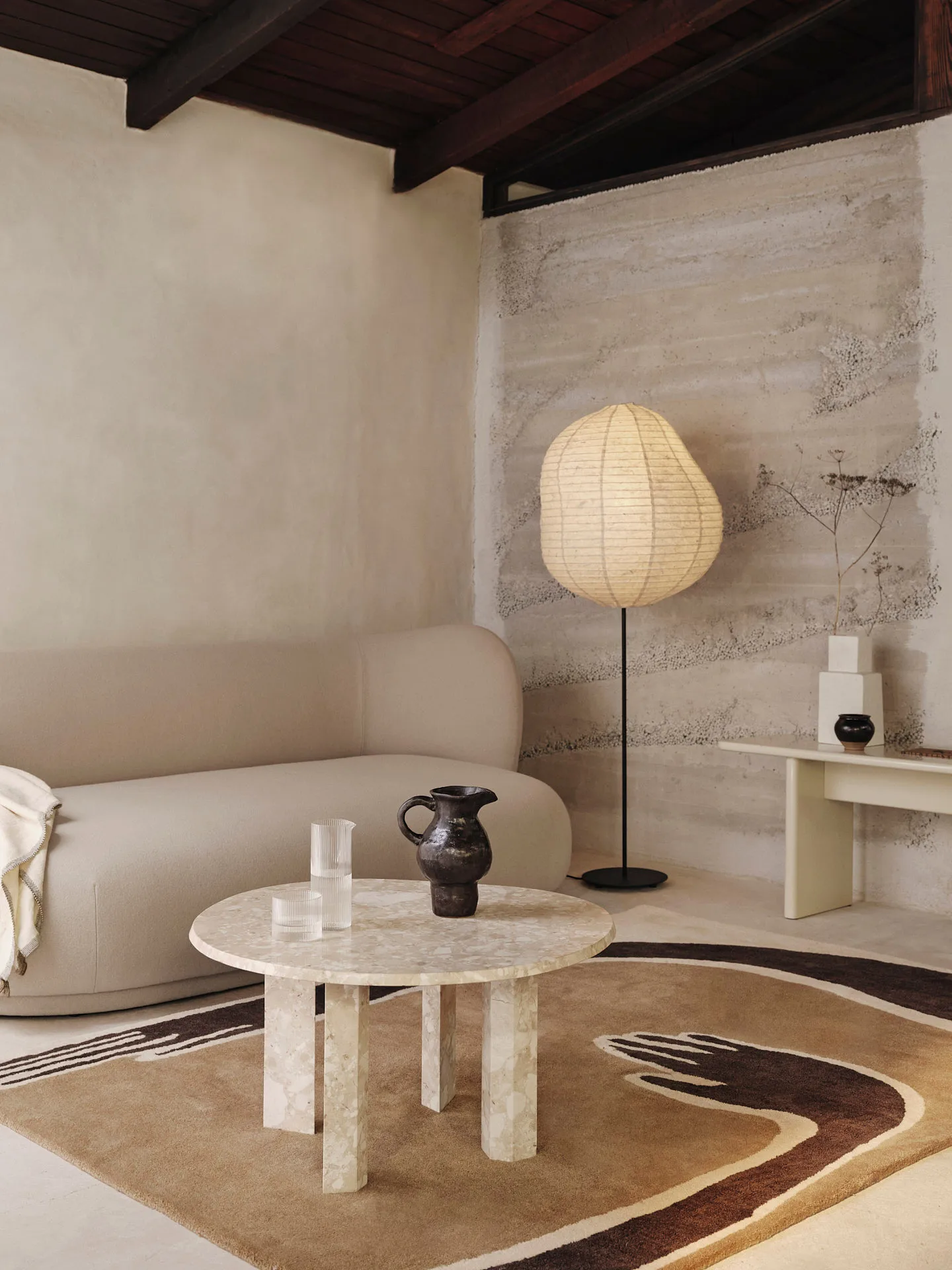 Pose teppe, Coffee-off white, 140x200 cm Ferm Living