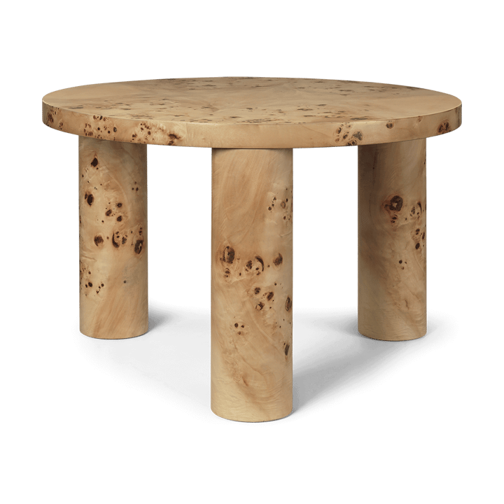 Post salongbord small Ø 65 cm - Burl veneer - Ferm Living