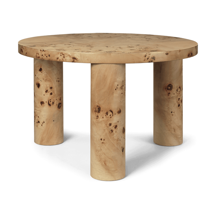 Post salongbord small Ø 65 cm - Burl veneer - Ferm LIVING