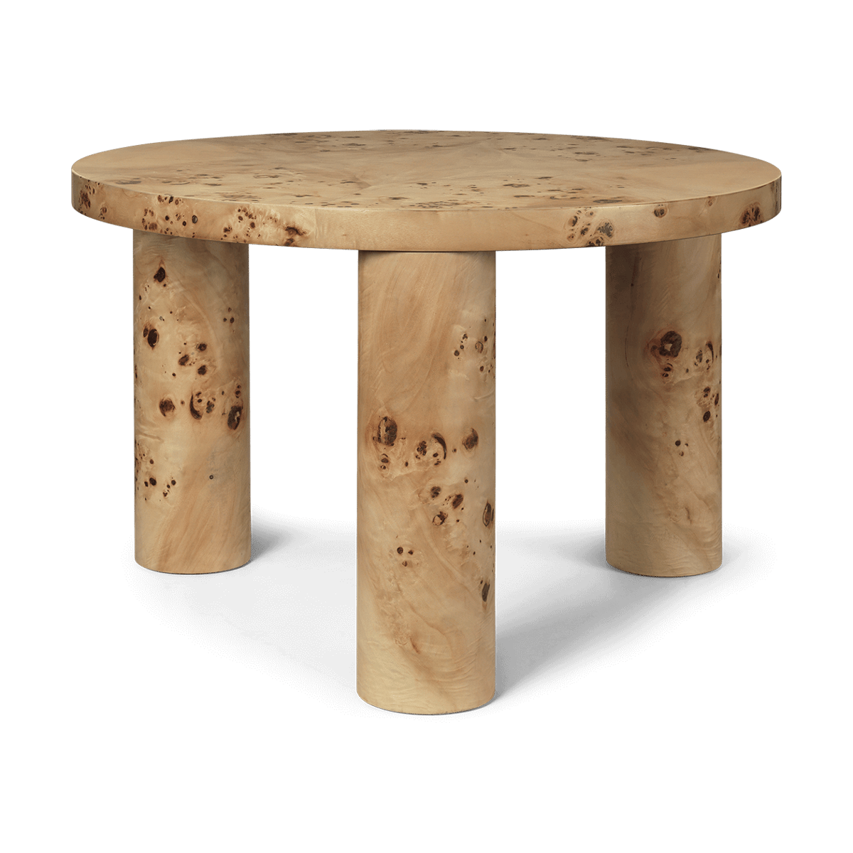 Bilde av Ferm Living Post salongbord small Ø 65 cm Burl veneer