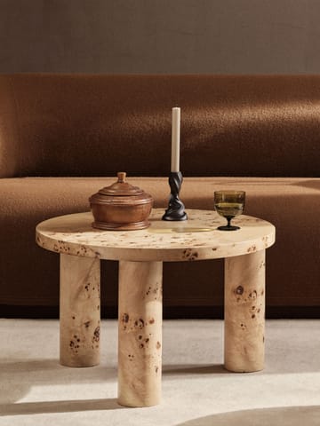 Post salongbord small Ø 65 cm - Burl veneer - ferm LIVING