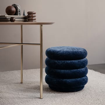 Pouf Round sittepuff - tekstil faded velvet 26 beige - Ferm Living