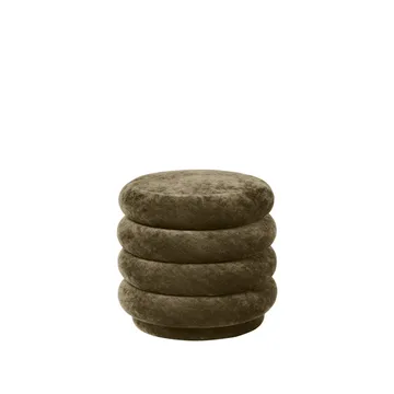 Pouf Round sittepuff - tekstil faded velvet 3 forest - Ferm Living