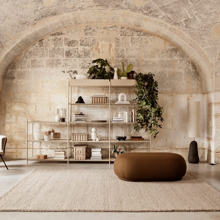 Punctual Perforated hylle 90 cm, oak oiled, cashmere Ferm Living