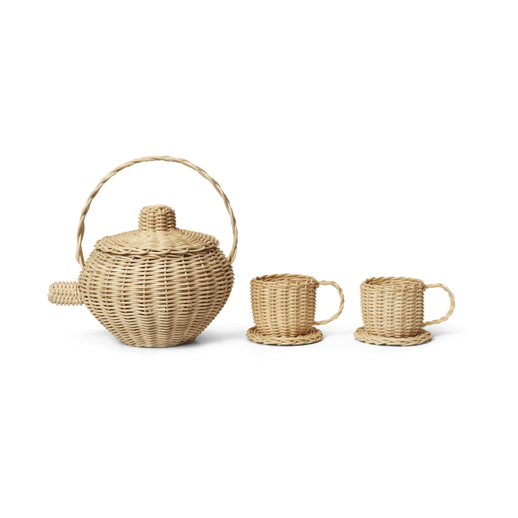 Rattan teservise 3 deler, Natural Ferm Living
