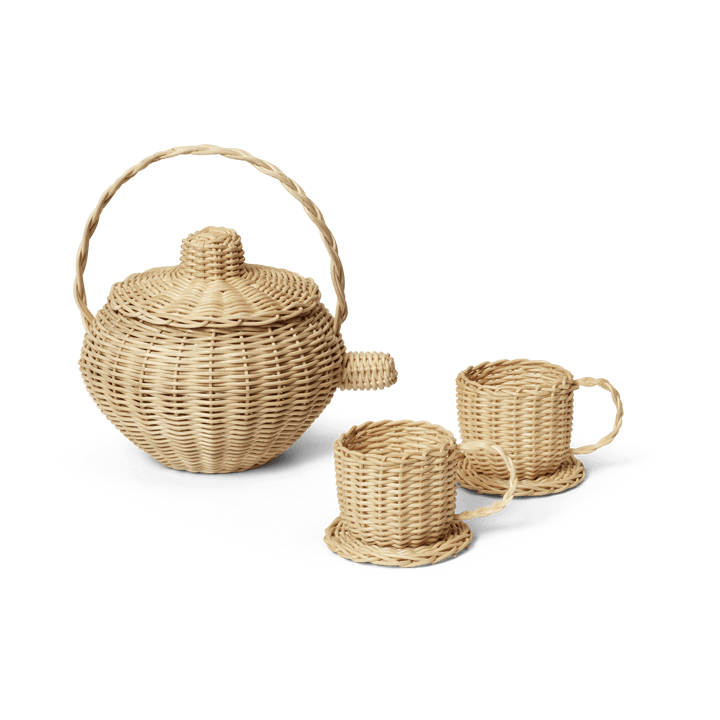 Rattan teservise 3 deler, Natural Ferm Living