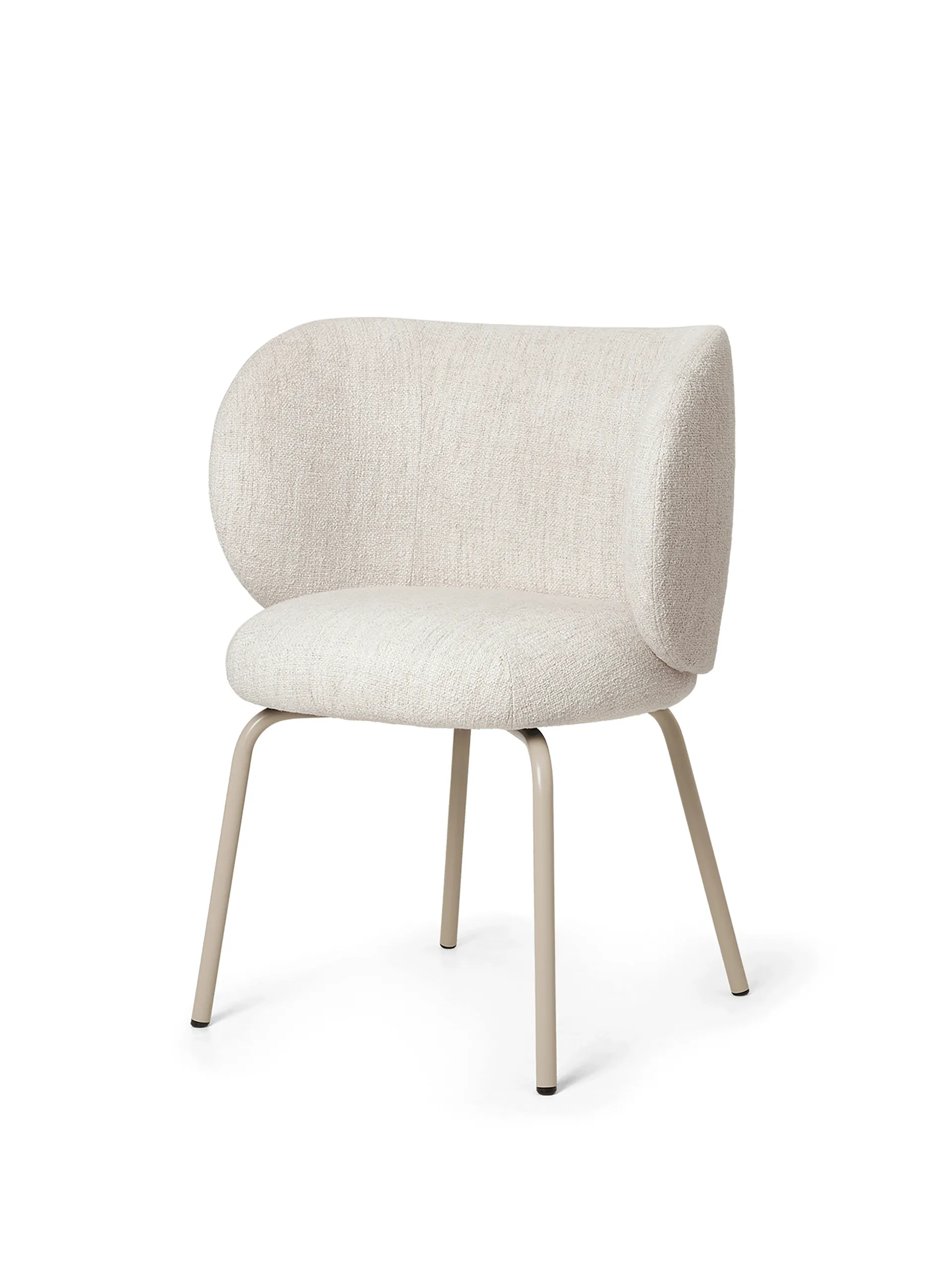 Rico dining chair bouclé, Offwhite-cashmere Ferm Living