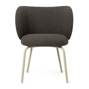 Rico dining chair hallingdal - Dark grey brown-cashmere - Ferm Living