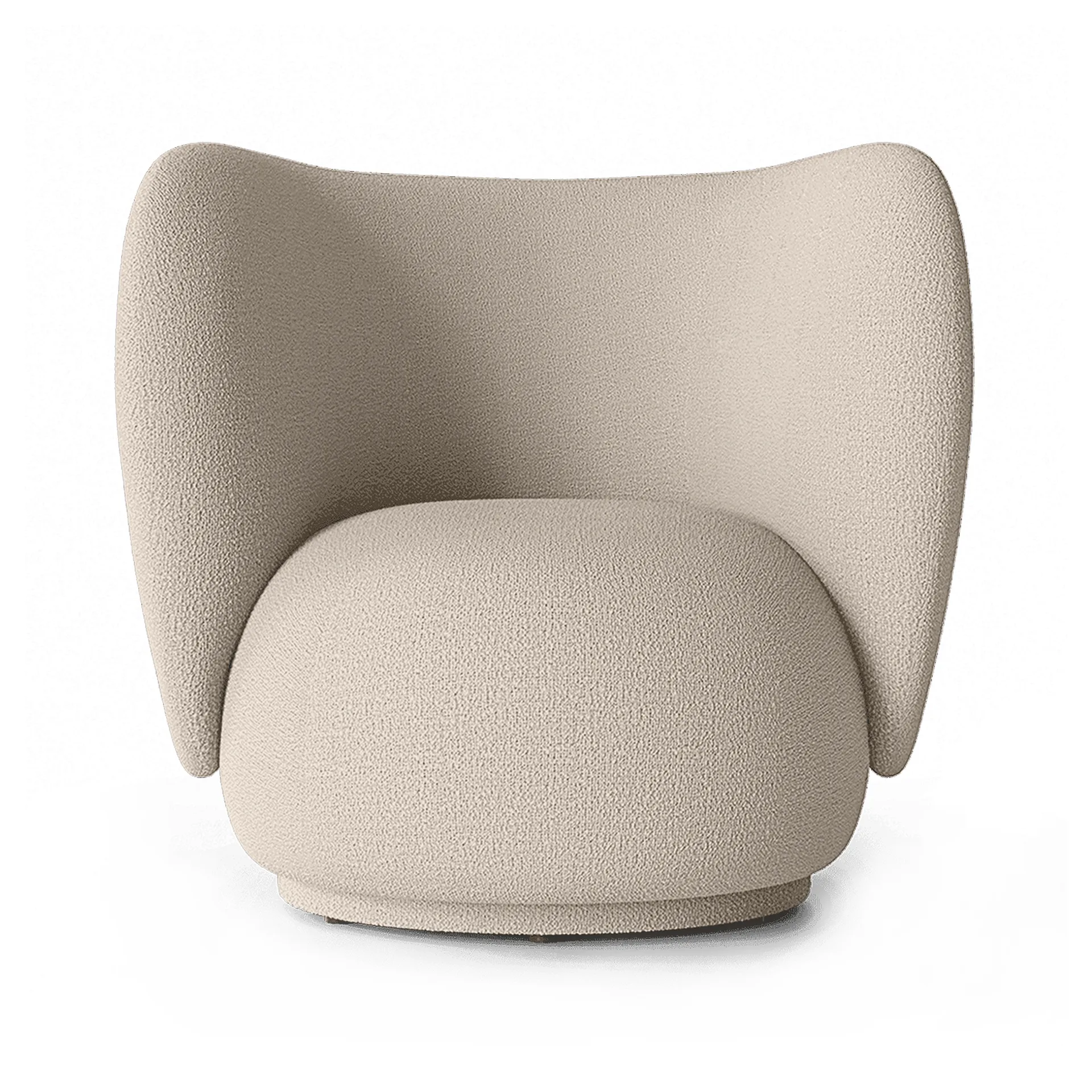 Rico lounge chair boucle, Wool bouclé natural Ferm Living