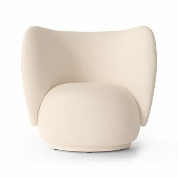 Rico lounge chair boucle - Wool bouclé off-white - Ferm Living