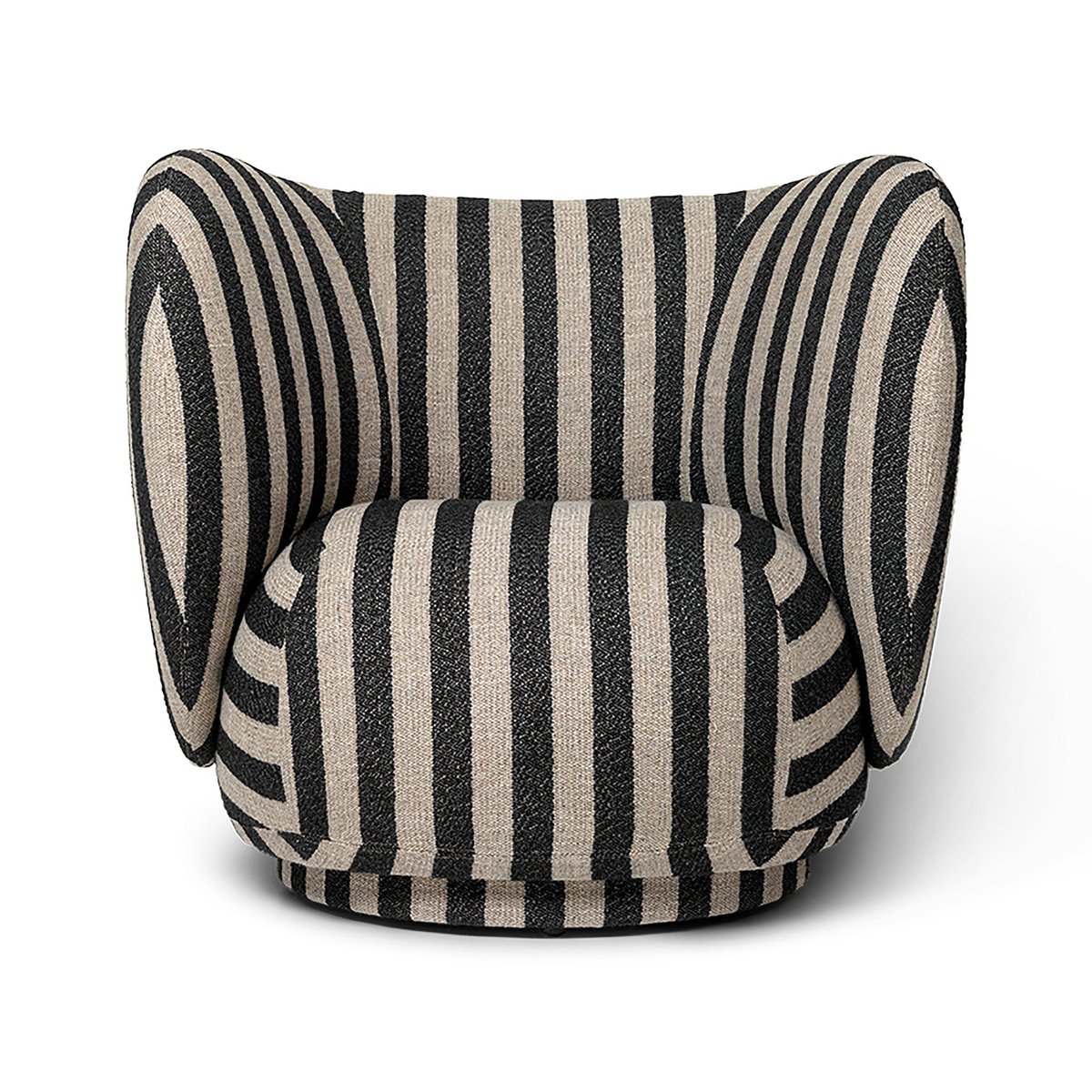 Ferm Living Rico lounge chair lenestol Louisiana sand black