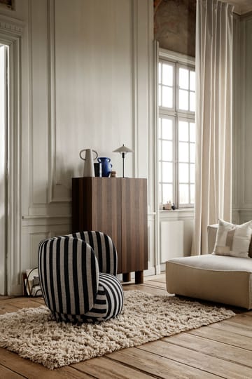 Rico lounge chair lenestol - Louisiana sand black - Ferm Living