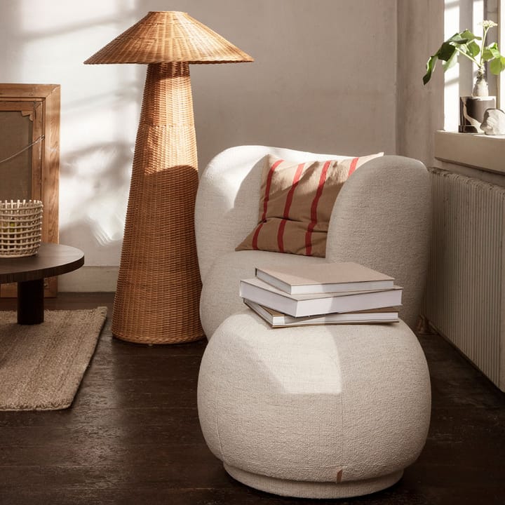 Rico lounge chair lenestol, Off-white, brushed Ferm Living