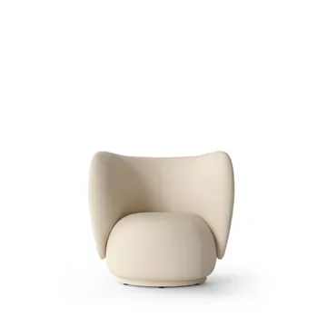 Rico lounge chair lenestol - Off-white, brushed - Ferm Living