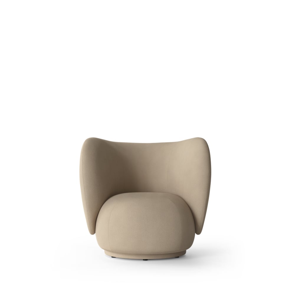 Ferm Living Rico lounge chair lenestol Sand, brushed