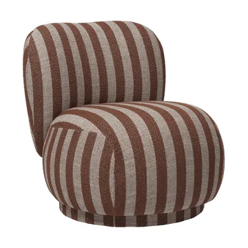 Rico lounge chair piccolo lenestol - Louisiana, Sand-chocolate - Ferm Living