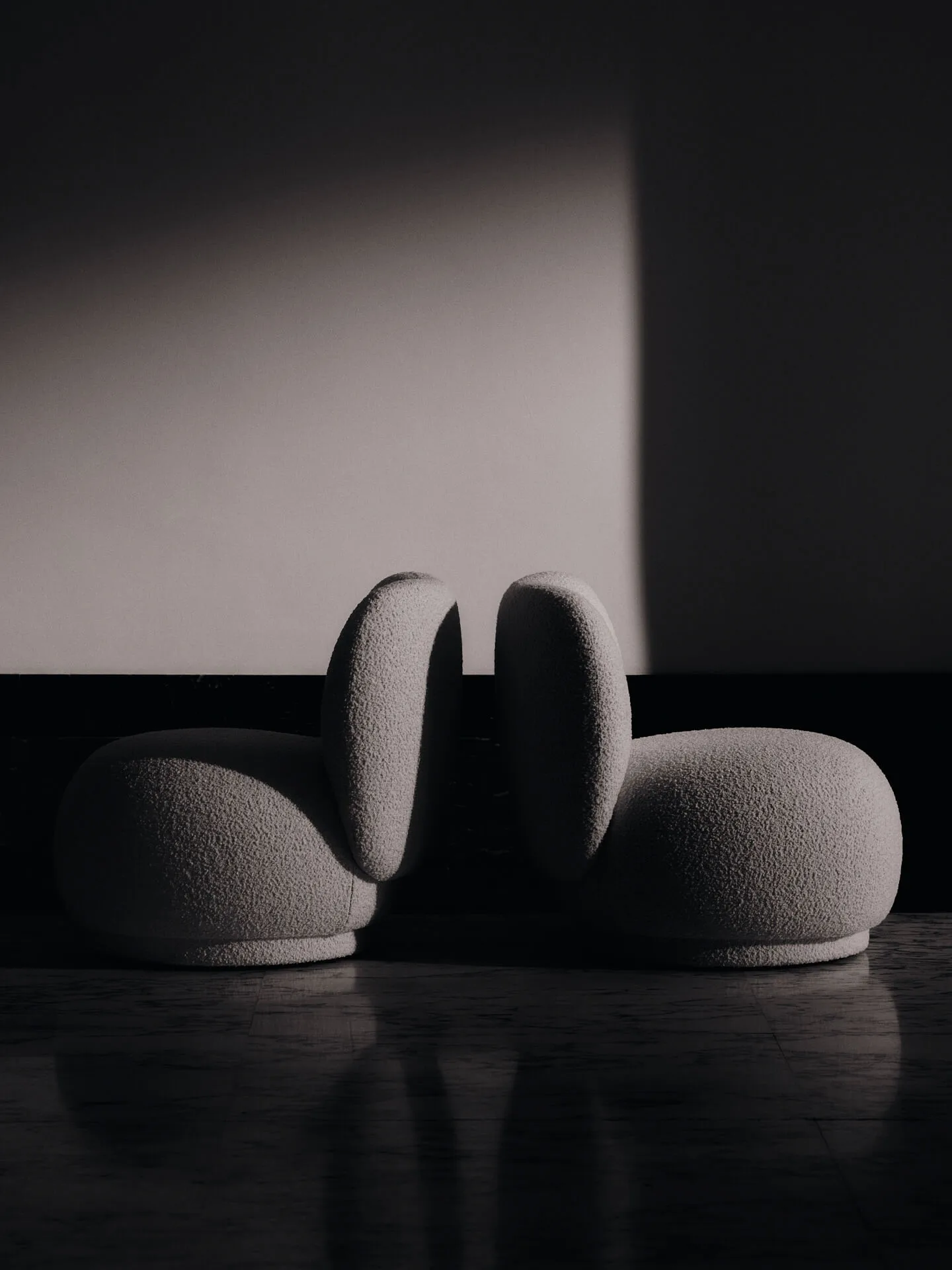 Rico lounge chair piccolo lenestol, Nordic Bouclé-Off-white Ferm Living