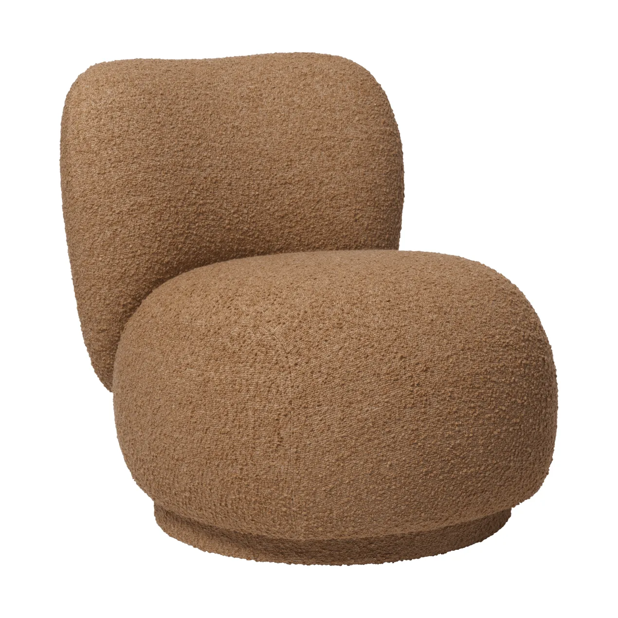 Rico lounge chair raw bouclé piccolo lenestol, Tan Ferm Living