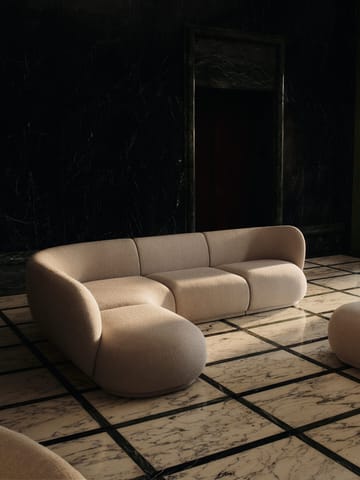 Rico open sofa modul L - Soft bouclé-natural - Ferm Living