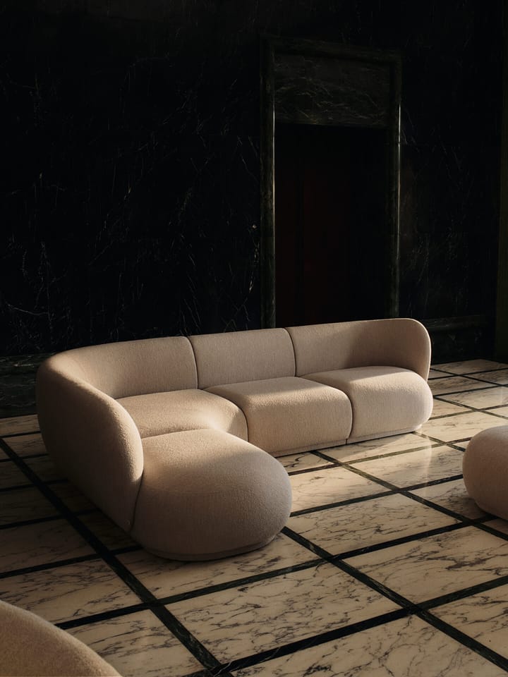 Rico open sofa modul L, Soft bouclé-natural Ferm Living