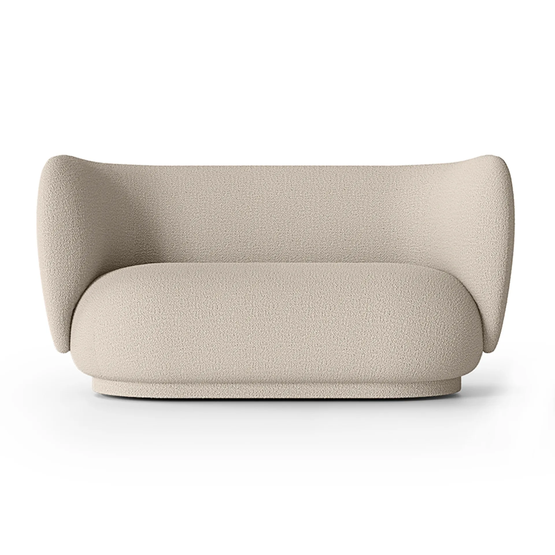 Rico sofa bouclé 2-seter, Wool bouclé natural Ferm Living