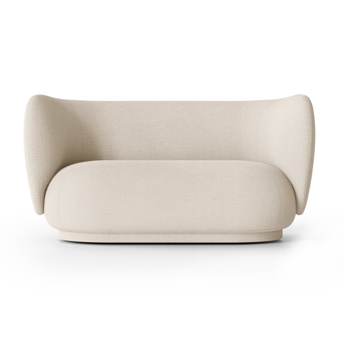 Ferm Living Rico sofa bouclé 2-seter Wool bouclé offwhite