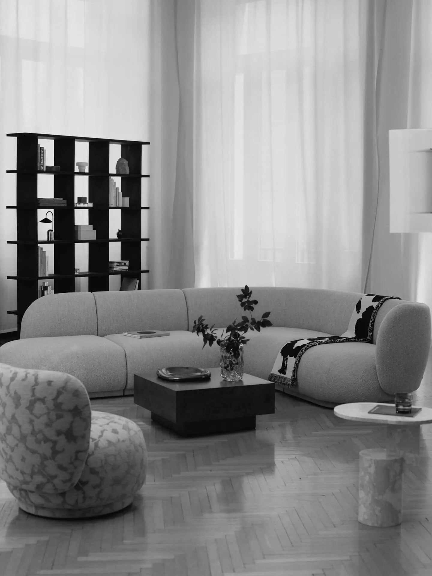 Rico sofa modul corner 90 Soft Bouclé, Natural Ferm Living