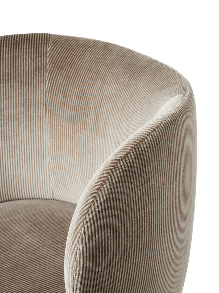 Rico spisebordsstol på hjul Devoré Velvet, Flint Grey Ferm Living