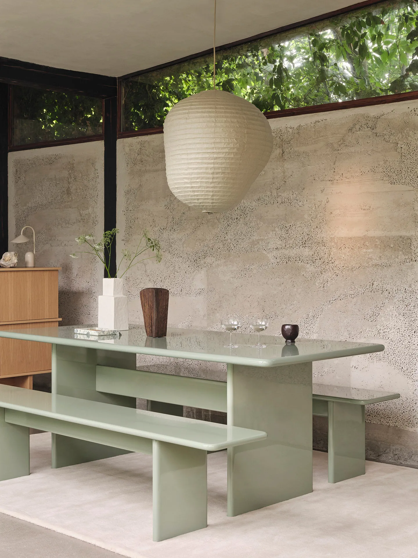 Rink spisebord small 200 x 90 x 74 cm, Tea green Ferm Living