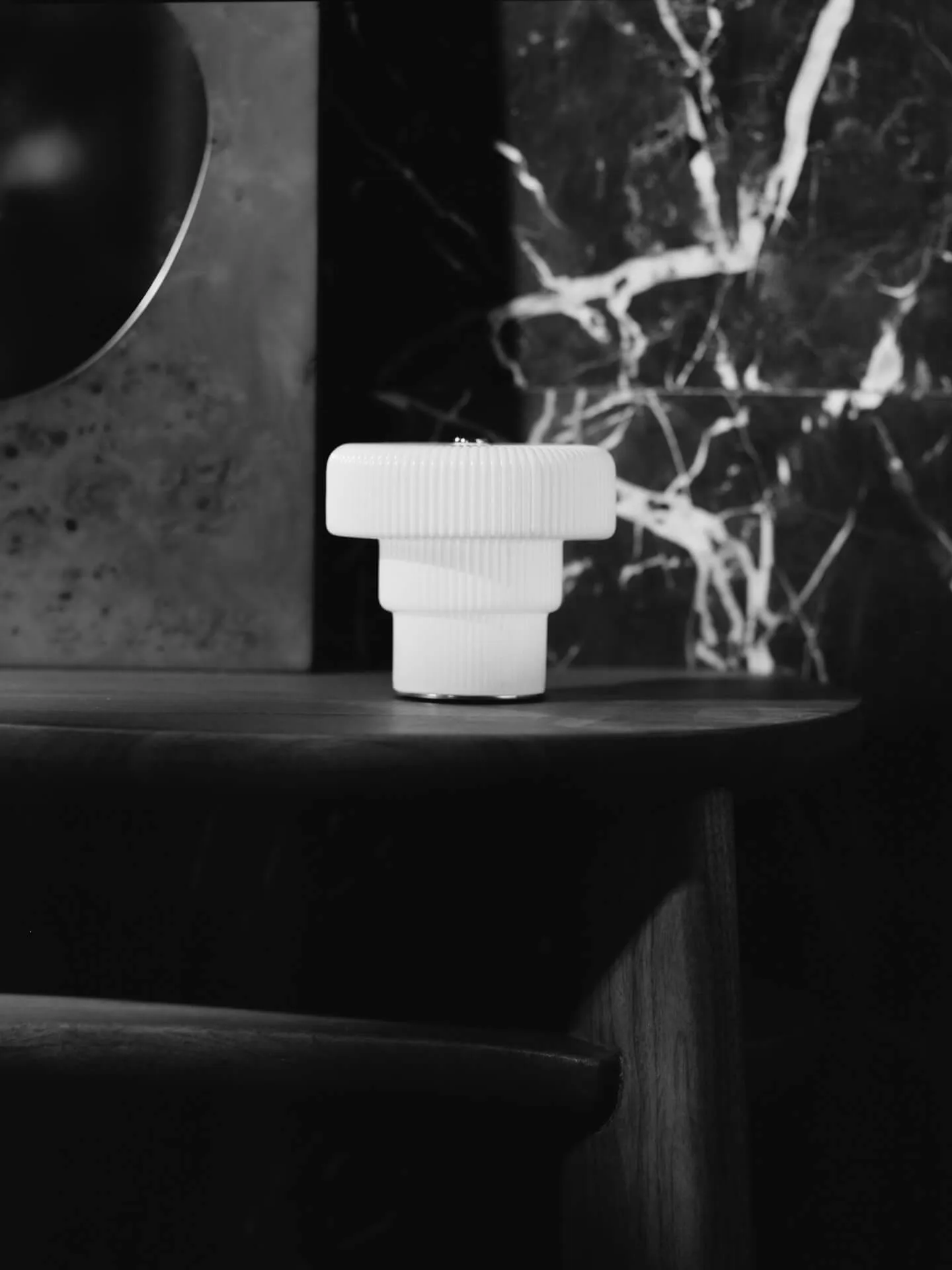 Ripple bærbar bordlampe 10 cm, White Ferm Living