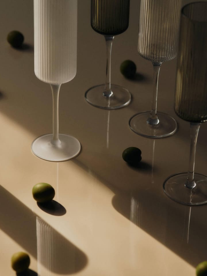 Ripple Champagne flutes champagneglass 15 cl 2-pakning, Smoked Grey Ferm Living