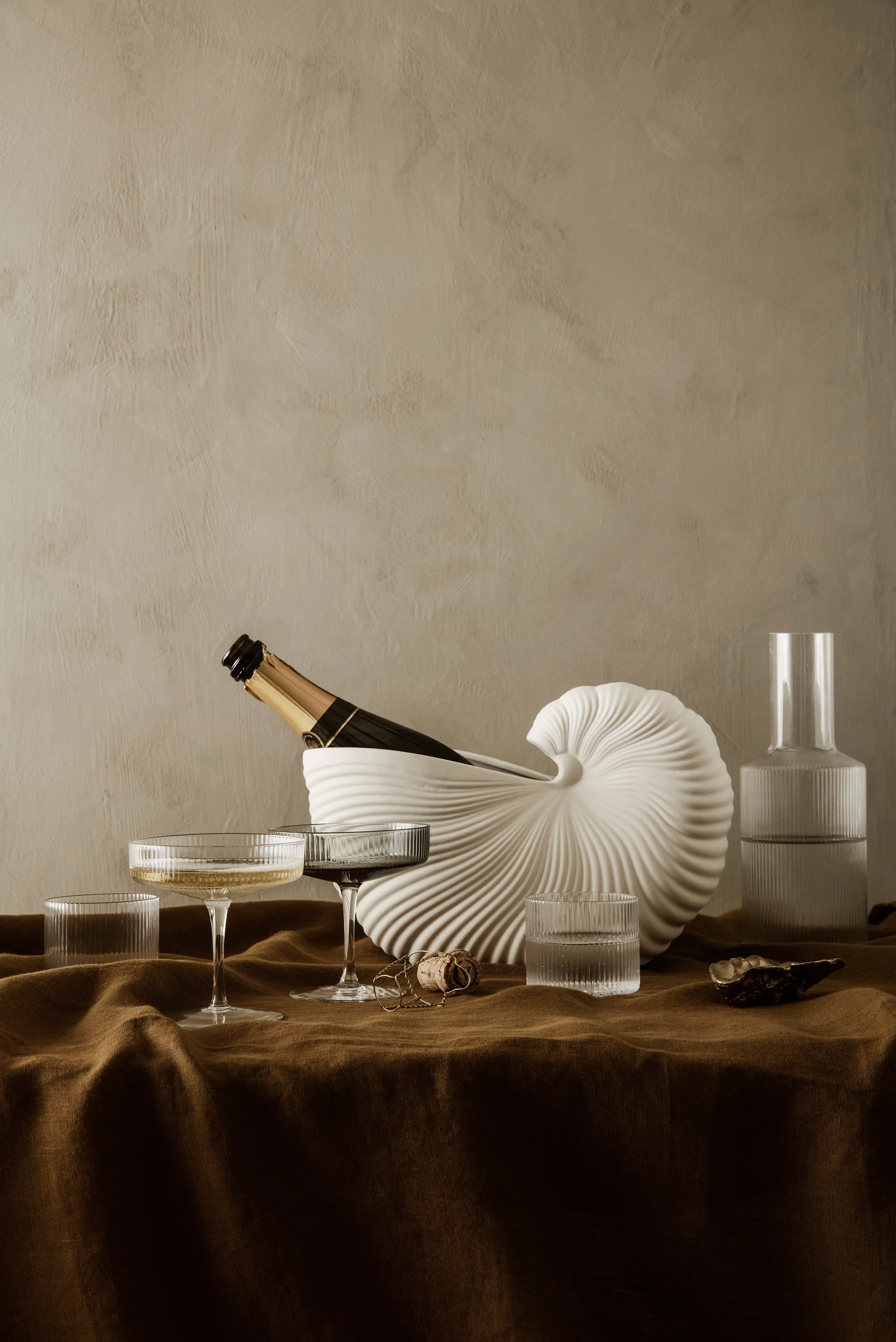 Ripple champagneglass 2-pakn., klar Ferm Living