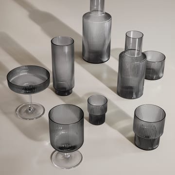 Ripple champagneglass 2-pakn. - Smoked grey - Ferm Living