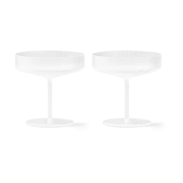 Ripple champagneglass 2-pakning - Frosted - Ferm Living