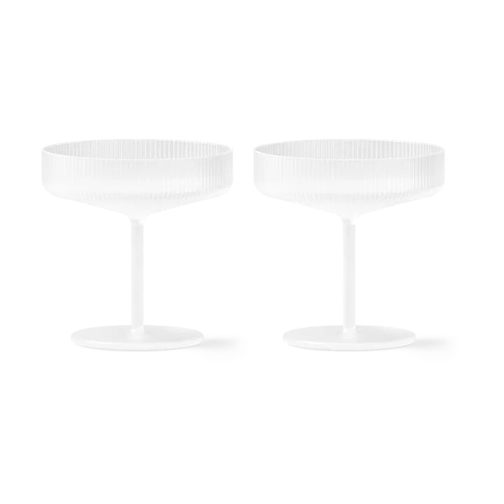 Ripple champagneglass 2-pakning - Frosted - Ferm Living