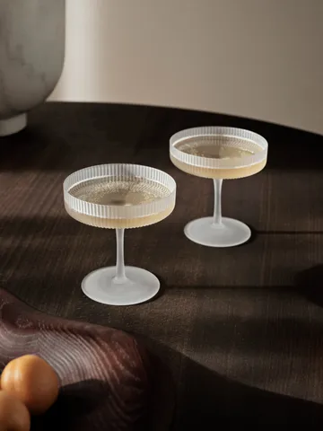 Ripple champagneglass 2-pakning - Frosted - Ferm Living