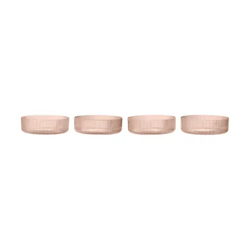 Ripple frokostskål 4-pakning - Blush - Ferm Living