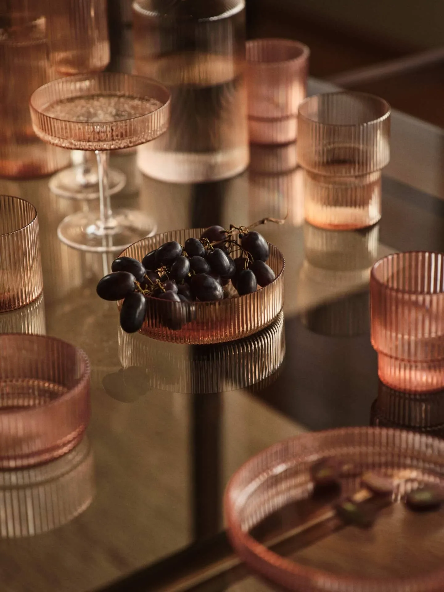 Ripple frokostskål 4-pakning, Blush Ferm Living