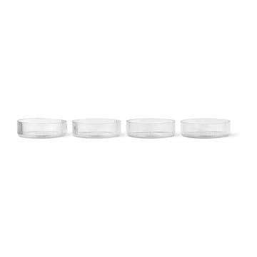 Ripple frokostskål 4-pakning - clear - Ferm Living
