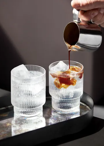 Ripple glass 4-pakning - klar - Ferm Living