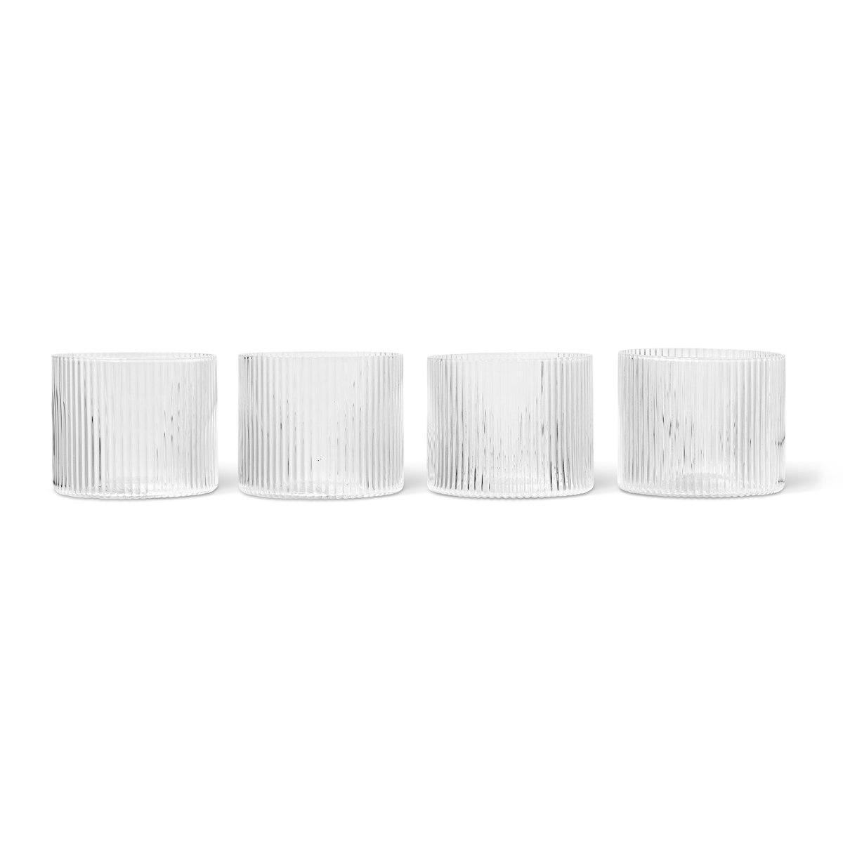 Ferm Living Ripple Low Glasses Set Of 4 Clear