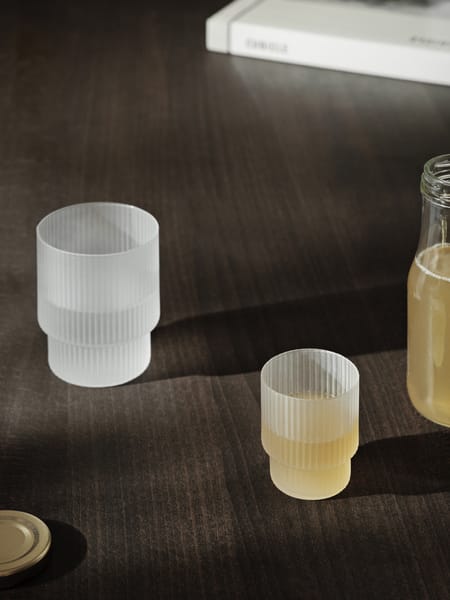 Ripple glass small 6 cl 4-pakning, Frosted Ferm Living