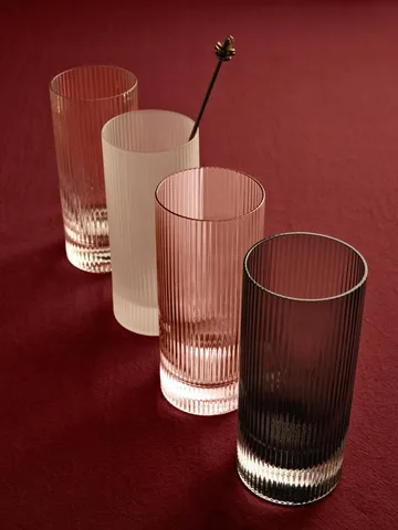 Ripple Highball glass 48 cl 2‑pakning - Clear - Ferm Living