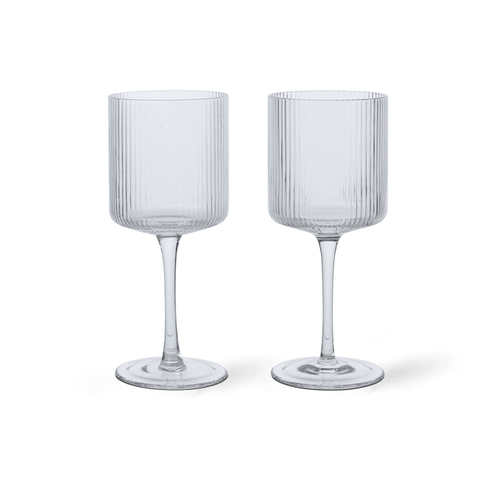 Ripple hvitvinsglass 26 cl 2-pakning - Clear - Ferm Living