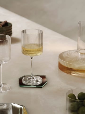 Ripple hvitvinsglass 26 cl 2-pakning - Clear - Ferm Living