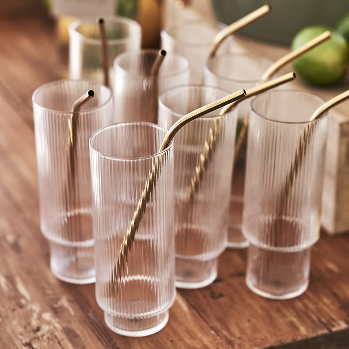 Ripple long drink glass 4-pakk - klar - ferm LIVING