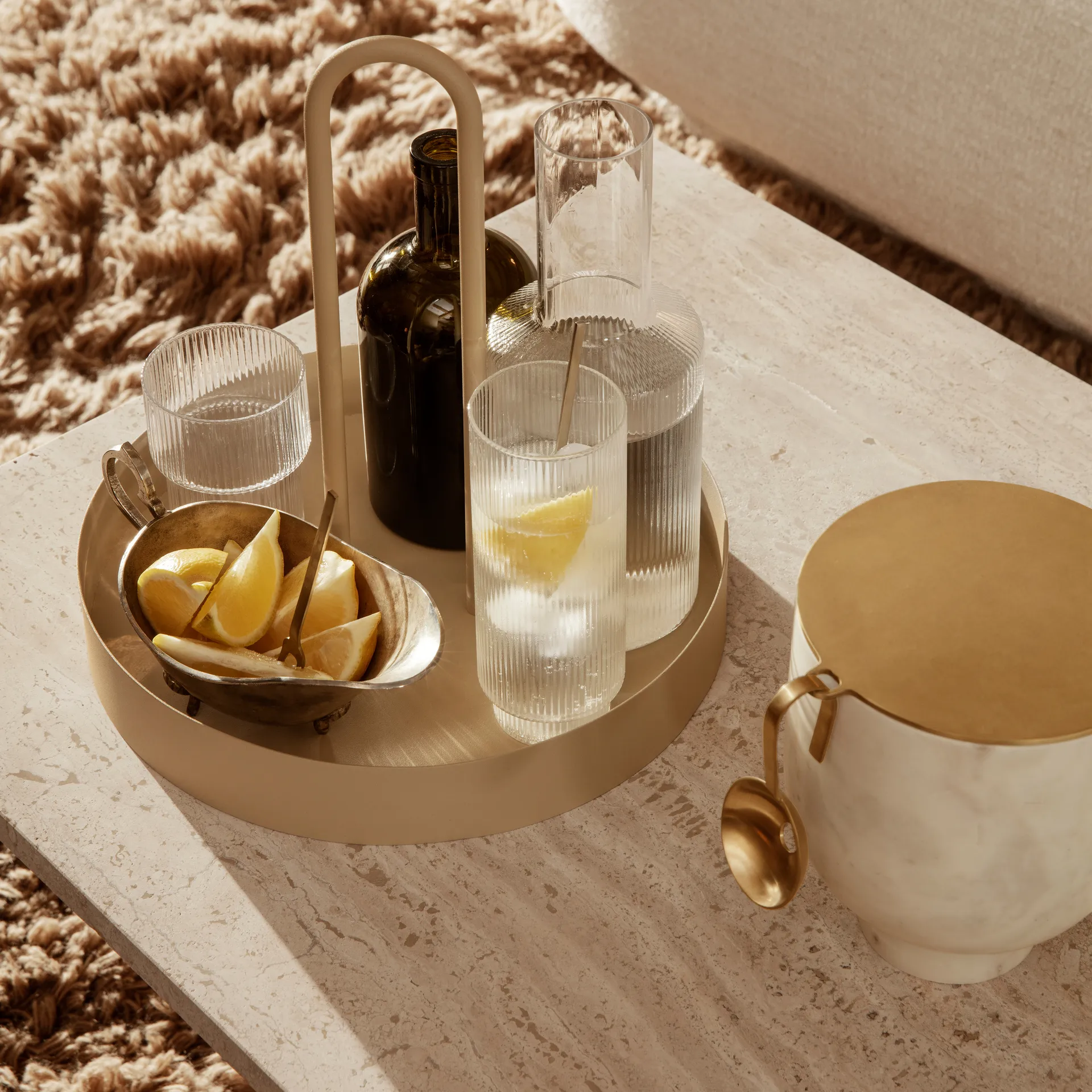 Ripple long drink glass 4-pakk, klar Ferm Living
