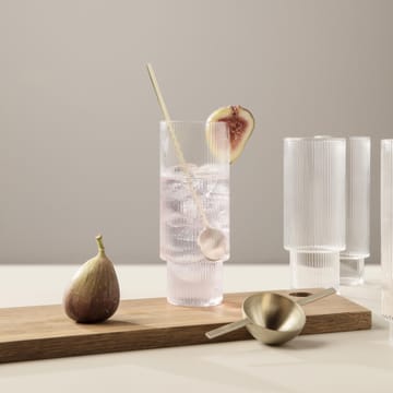 Ripple long drink glass 4-pakk - klar - Ferm Living