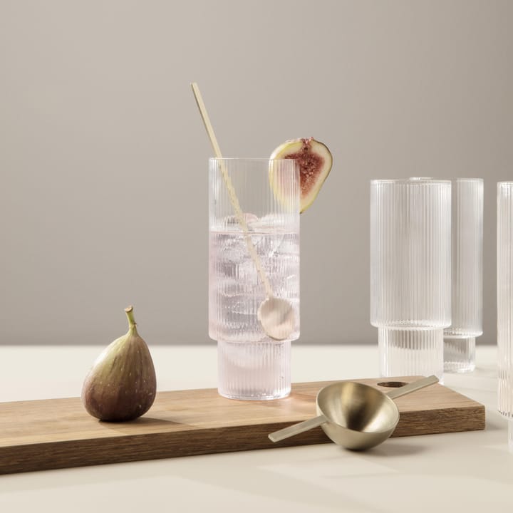 Ripple long drink glass 4-pakk - klar - ferm LIVING